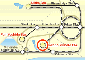 Hakone -Japan Kanto map-