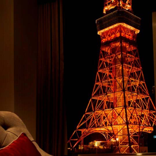 東京プリンスホテル 客室から見る東京タワー