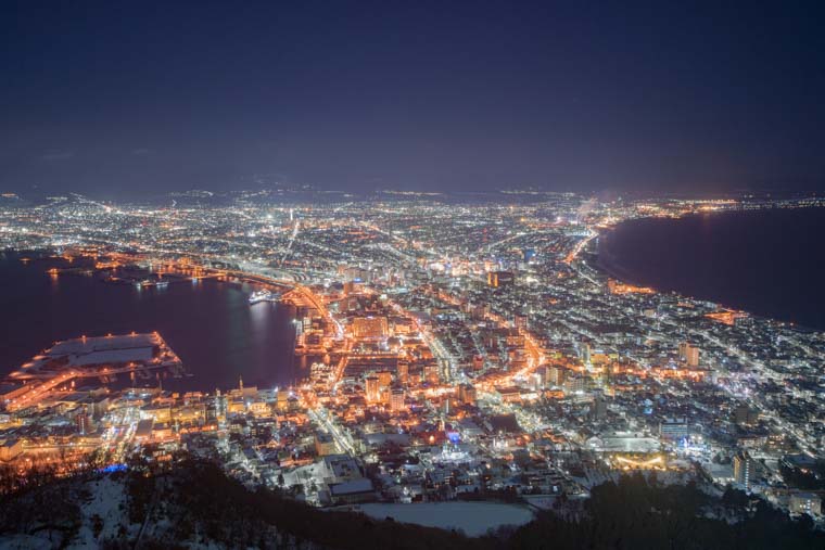 箱館山から見える函館の夜景