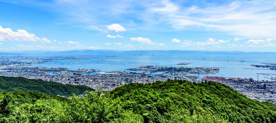 六甲山天覧台からの眺め