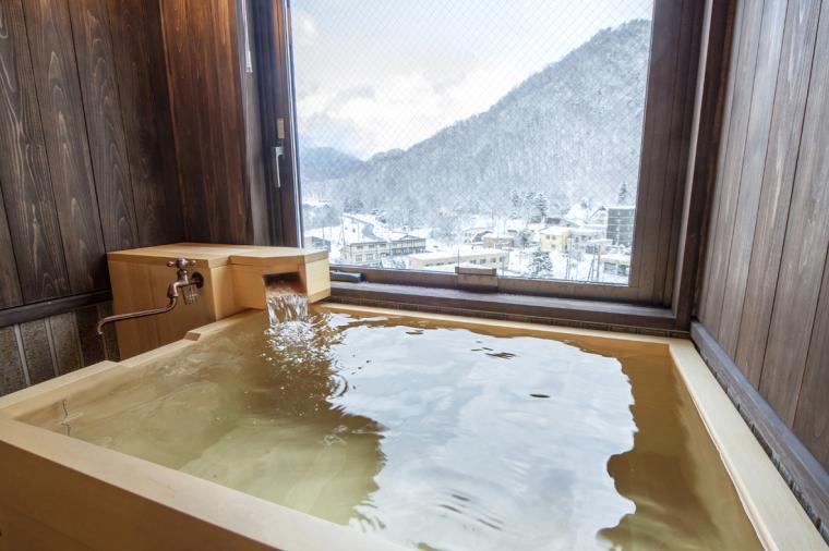 天然温泉客室風呂からの眺望の一例