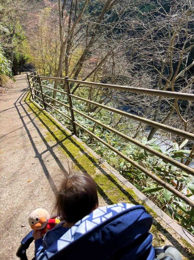 巨石を眺める遊歩道や高さ45メートルのつり橋も！ベビーカーで子供も一緒に楽しめる景勝地「鬼の舌震」   