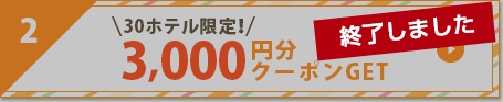 3000円分 クーポンGET