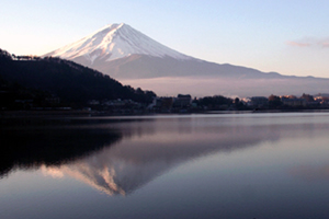 感動の富士山と逆さ富士