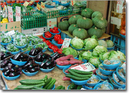 Fresh local vegetables