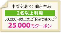 楽パック25,000円クーポン