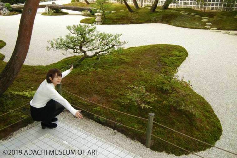 足立美術館のハート型の苔