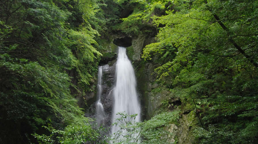 ハート型の長沢の滝