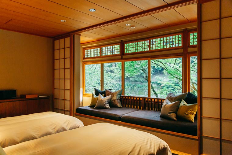 星のや京都 月橋ツイン 寝室