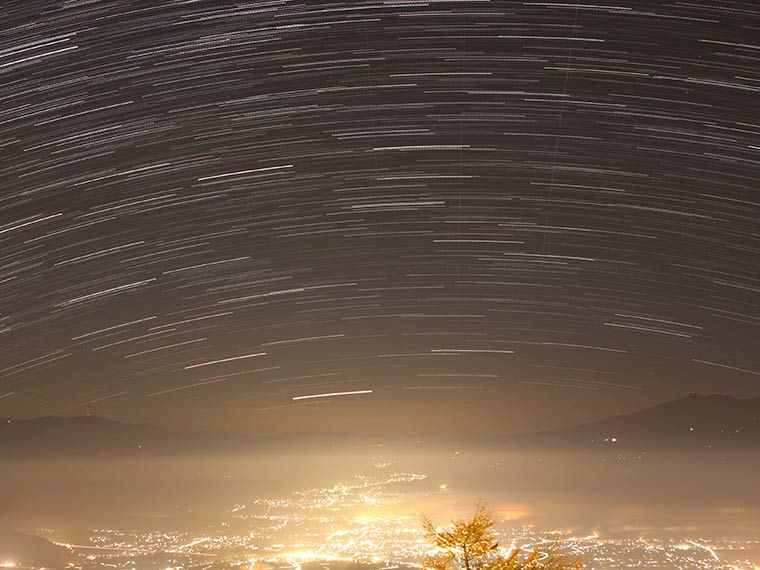 星空観測を楽しむ温泉旅 高峰高原ホテル 　佐久市の夜景