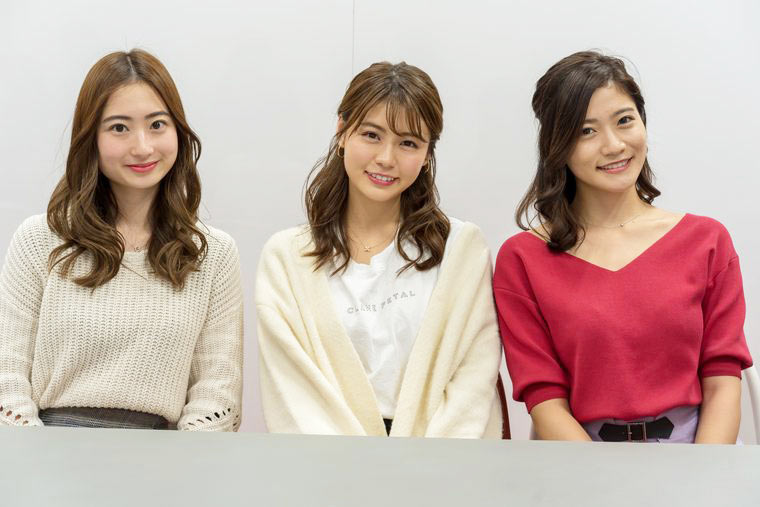 憧れホテル座談会、左から　竹内彩花さん、井口綾子さん、大野南香さん