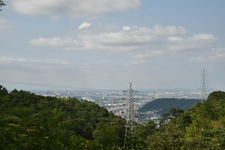 天王山 山頂の山崎城跡からの眺望