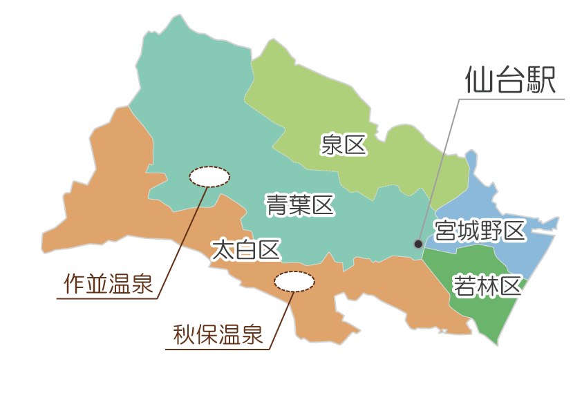 宮城県仙台市　全域MAP
