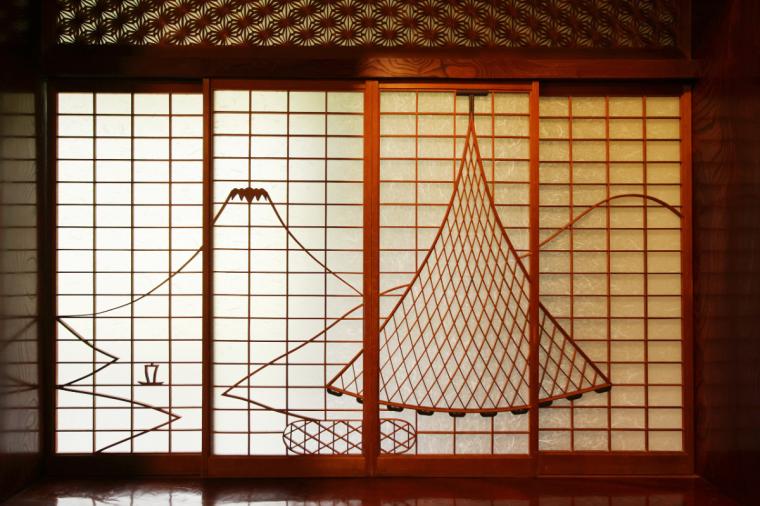 「露草」の富士山の組子細工