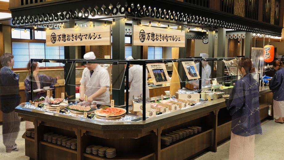 函館・湯の川温泉 ホテル万惣」の夕食ビュッフェに珍しい魚介の刺身を