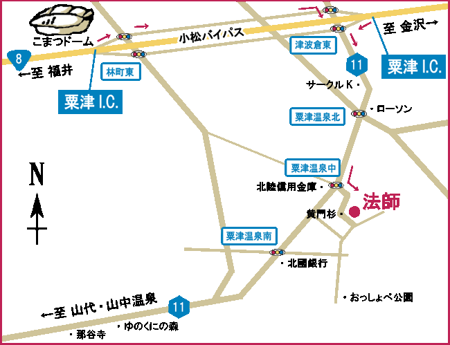 粟津周辺の地図